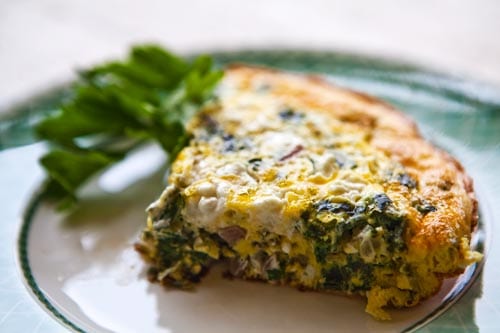 Frittata with greens