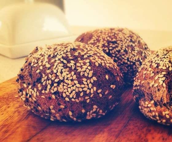 Soft grain free seed bread rolls